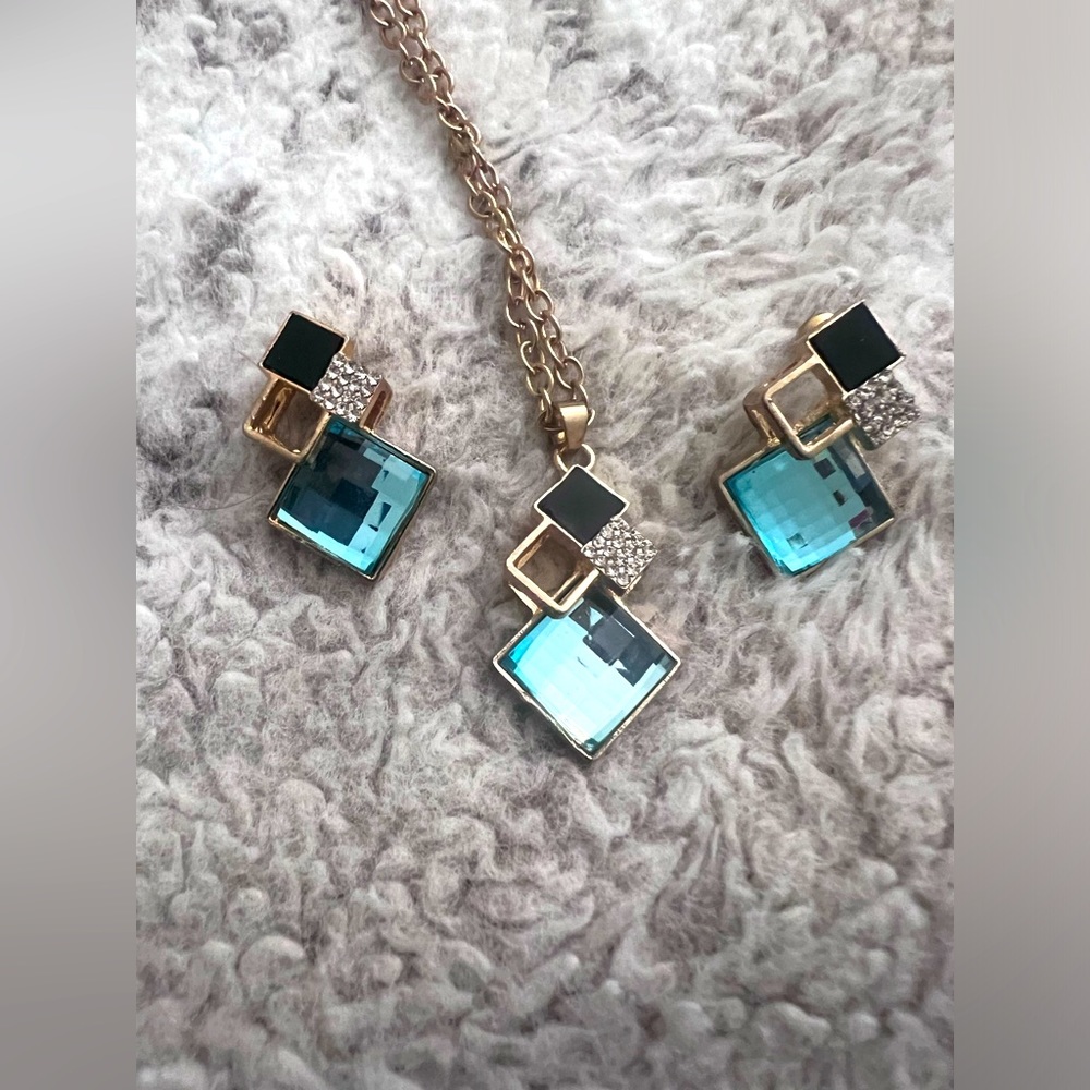 Light blue costume jewelry